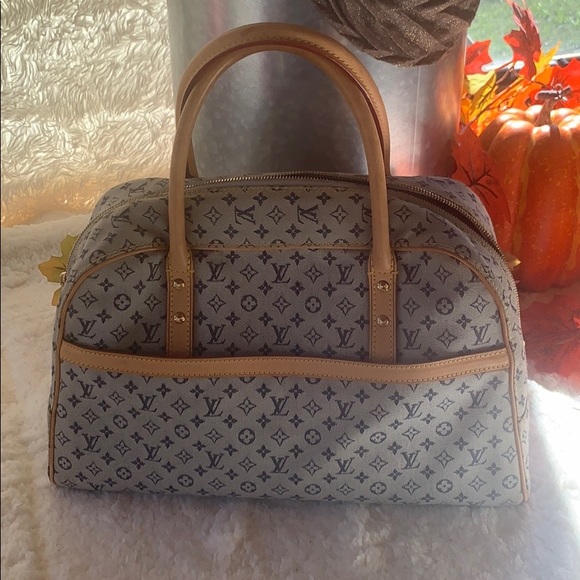 Auth Louis Vuitton Josephine Blue Mini Lin - Picture 13 of 13